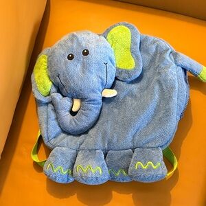 Okie Dokie Blue Elephant Plush Bag